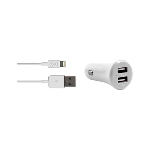 3SIXT Dual USB Car Charger 3.4A - Lightning