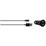 3SIXT Dual USB Car Charger 3.4A - Lightning