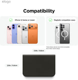 Elago Magnetic Vegan Leather Wallet 3 Card Holder Compatible with MagSafe