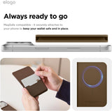 Elago Magnetic Vegan Leather Wallet 3 Card Holder Compatible with MagSafe