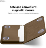 Elago Magnetic Vegan Leather Wallet 3 Card Holder Compatible with MagSafe