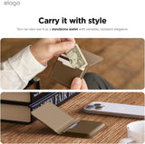 Elago Magnetic Vegan Leather Wallet 3 Card Holder Compatible with MagSafe