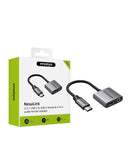 Innostyle NexaLink 2 in 1 USB-C to USB-C female & 3.5mm audio jack adapter PD60W