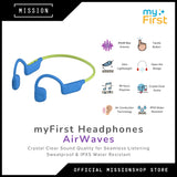 myFirst Headphones Airwaves Open-Ear Air Conduction Wireless Headphones for Kids