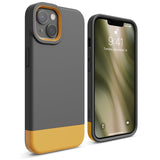 ELAGO Glide Case for iPhone 13 Series - Dark Grey/Yellow
