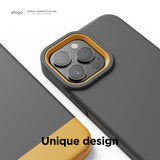 ELAGO Glide Case for iPhone 13 Series - Dark Grey/Yellow