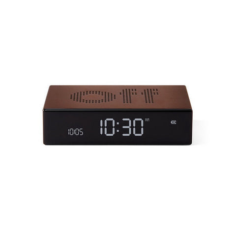 LEXON Flip Premium Reversible LCD Digital Alarm Clock